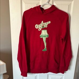 NWOT Red 'A Christmas Story' Graphic Hoodie, Size Medium (Torrid Size 00)